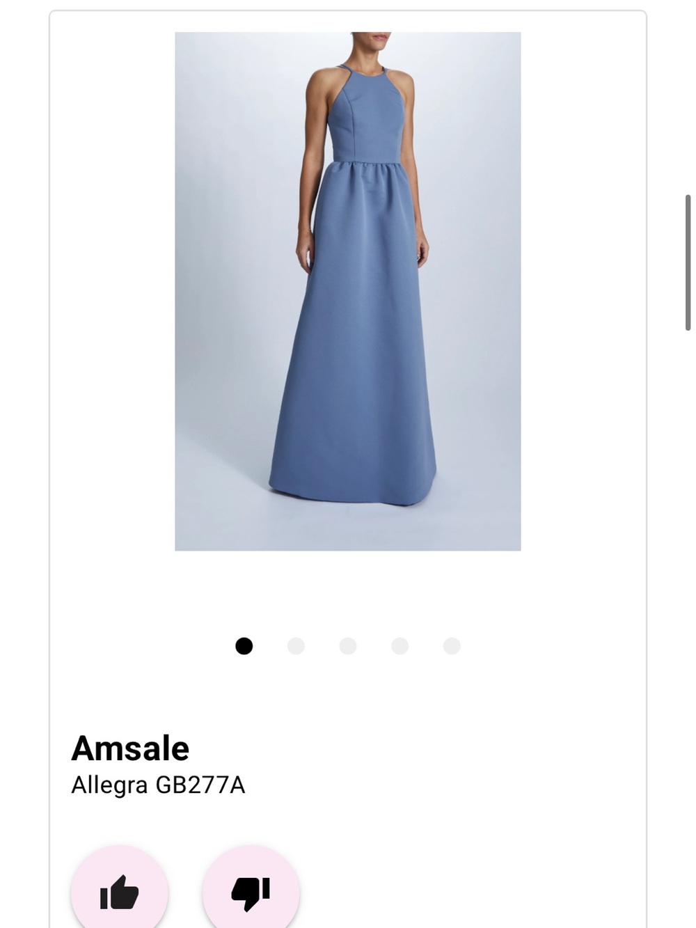 Amsale Allegra Halter Gown in Ice